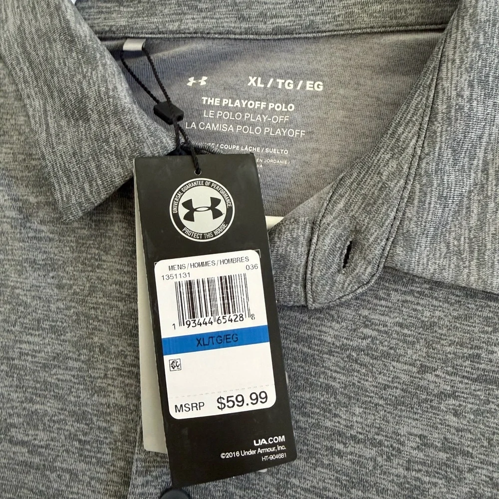 NWT Under Armour The Playoff Polo size XL - Picture 2 of 2